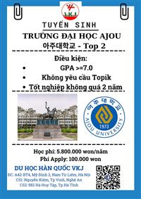 ĐẠI HỌC AJOU - 아주대학교- TRƯỜNG TOP 2